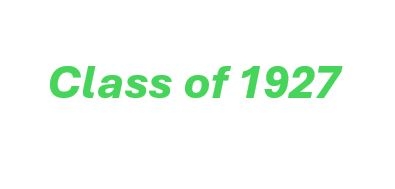 Class of 1927